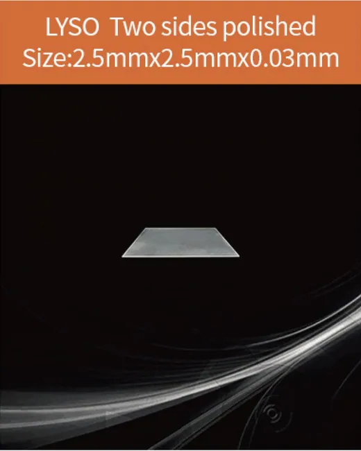 2.5x2.5x0.03mm both sides polished scintillation crystal by EPIC Crystal