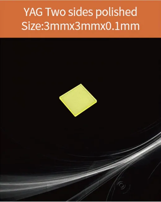 YAG(Ce) / YAP(Ce) YAG Ce 3x3x0.1mm scintillation crystal by EPIC Crystal