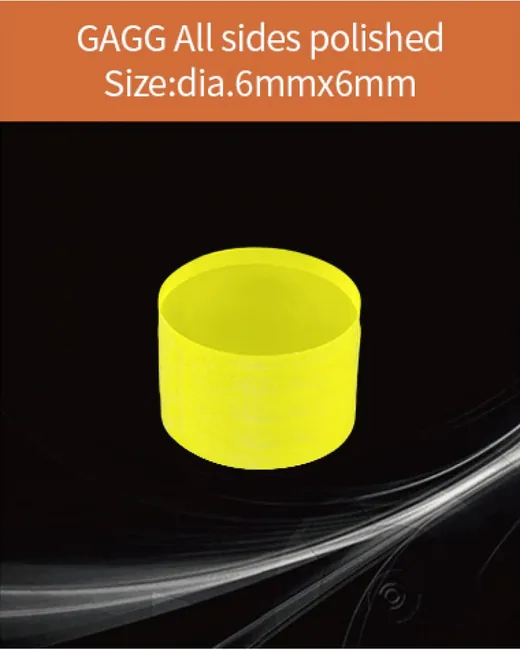 GAGG-Scintillator-dia.6x6mm scintillation crystal by EPIC Crystal