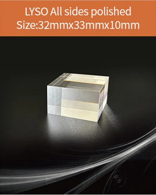32x33x10mm all sides polished scintillation crystal by EPIC Crystal