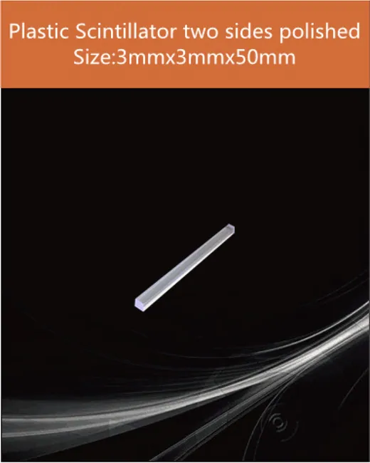 Plastic 3x3x50mm scintillation crystal by EPIC Crystal