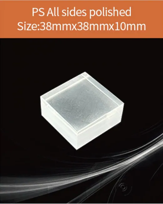 Plastic 38x38x10mm scintillation crystal by EPIC Crystal