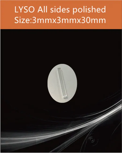 3x3x30 mm all sides polished scintillation crystal by EPIC Crystal