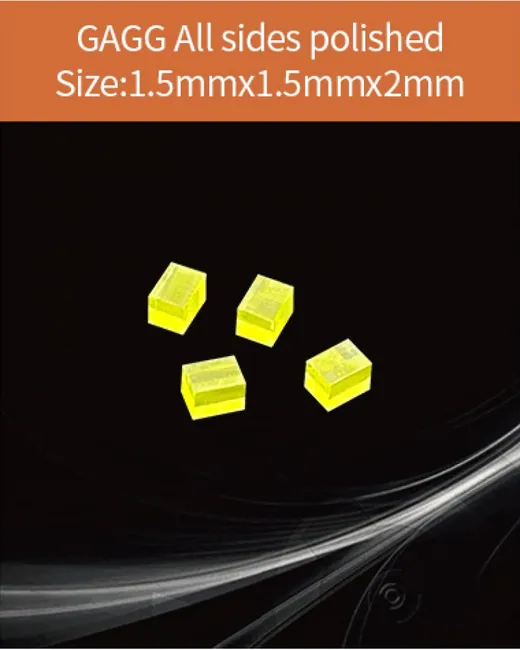 GAGG-Scintillator-1.5x1.5x2mm scintillation crystal by EPIC Crystal