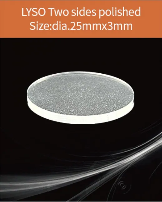 dia.25x3mm both sides polished scintillation crystal by EPIC Crystal
