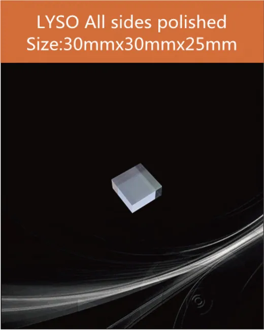 30x30x25 mm all sides polished scintillation crystal by EPIC Crystal