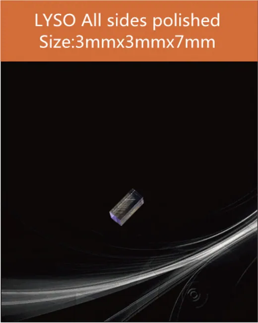 3 x 3 x 7 mm all sides polished scintillation crystal by EPIC Crystal