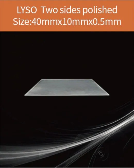 40x10x0.5mm both sides polished scintillation crystal by EPIC Crystal