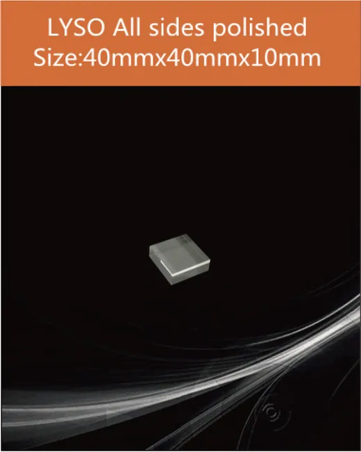 40x40x10 mm all sides polished scintillation crystal by EPIC Crystal
