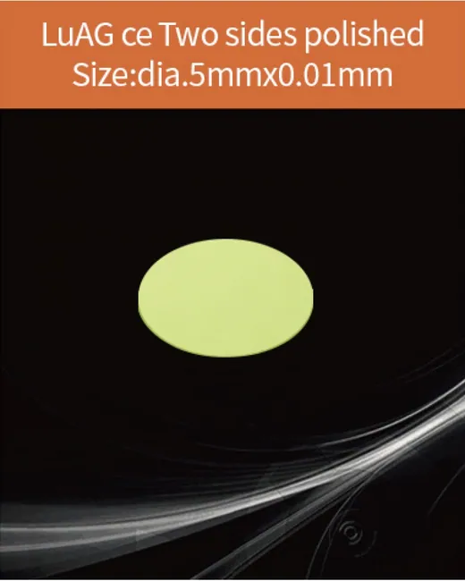 LuAG(Ce) scintillator diameter dia.5x0.01mm scintillation crystal by EPIC Crystal