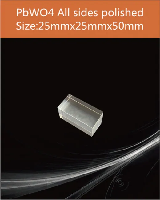 25mm x 25mm x 50mm all sides polished scintillation crystal by EPIC Crystal
