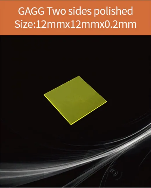 GAGG-Scintillator-12x12x0.2mm scintillation crystal by EPIC Crystal