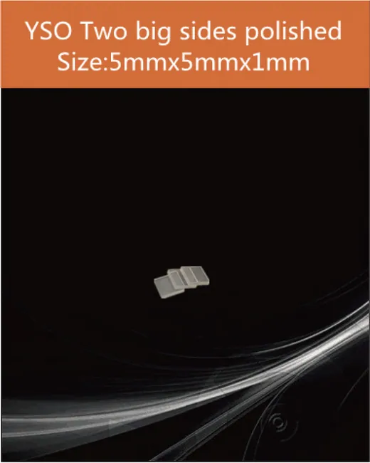 5 x 5 x 1 mm two big sides polished scintillation crystal by EPIC Crystal