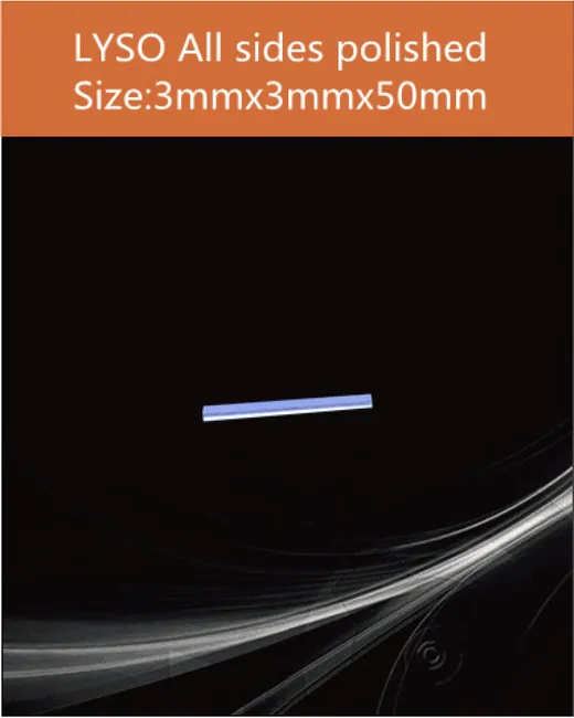 3x3x50 mm all sides polished scintillation crystal by EPIC Crystal