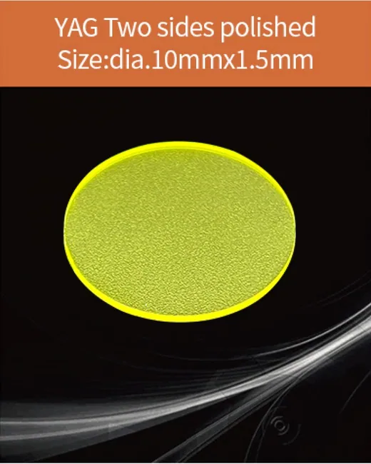 YAG(Ce) / YAP(Ce) YAG Ce diameter 10x1.5mm scintillation crystal by EPIC Crystal