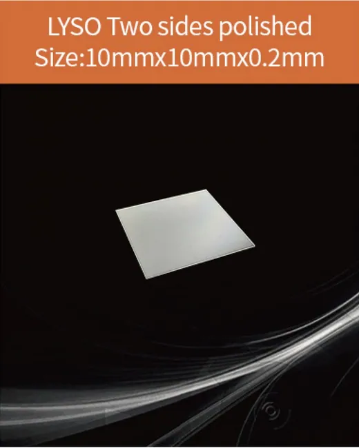 10x10x0.2mm both sides polished scintillation crystal by EPIC Crystal