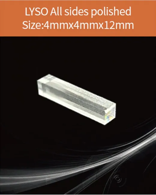 4x4x12mm all sides polished scintillation crystal by EPIC Crystal