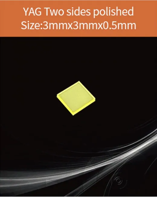 YAG(Ce) / YAP(Ce) YAG Ce 3x3x0.5mm scintillation crystal by EPIC Crystal
