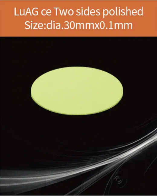 LuAG(Ce) scintillator diameter 30x0.1mm scintillation crystal by EPIC Crystal