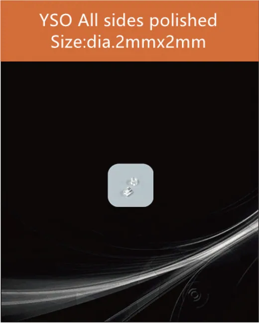 dia.2x2 mm all sides polished scintillation crystal by EPIC Crystal