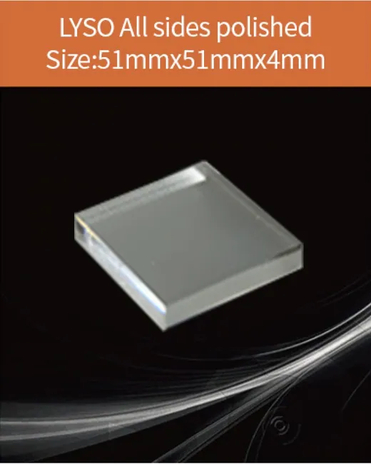 51x51x4mm all sides polished scintillation crystal by EPIC Crystal