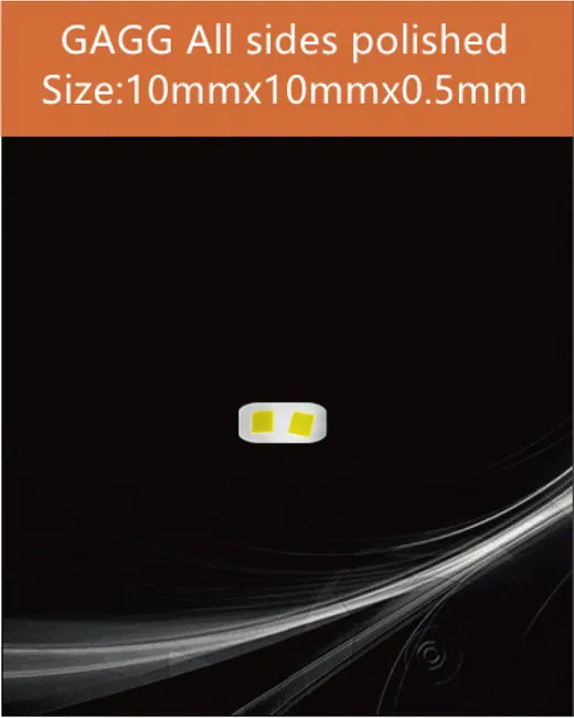GAGG-Scintillator-10x10x0.5mm scintillation crystal by EPIC Crystal