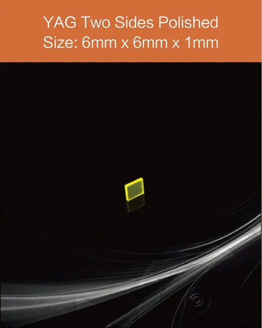 6mm x 6mm x 1mm both sides polished scintillation crystal by EPIC Crystal