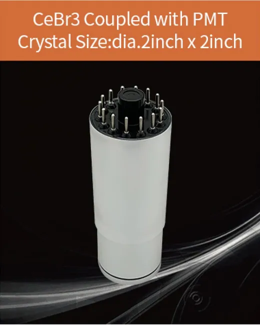 LaBr3 / CeBr3 ECB-D50H50/2T01 scintillation crystal by EPIC Crystal
