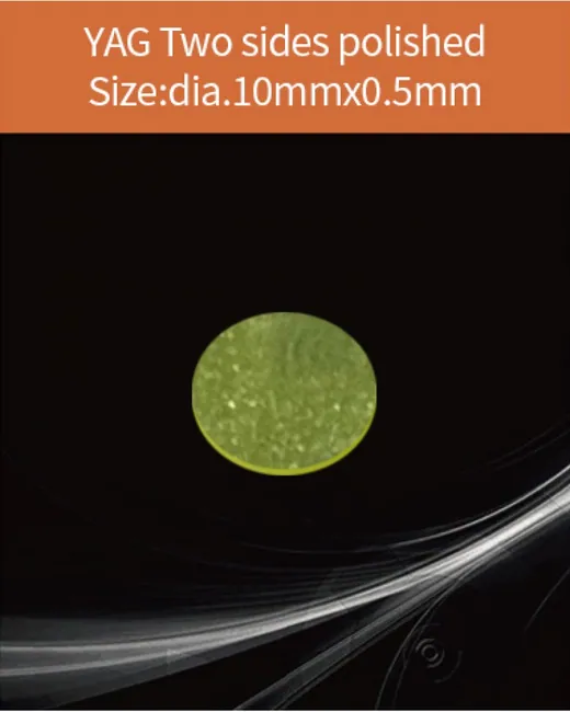 YAG 10x0.5mm both sides polished scintillation crystal by EPIC Crystal