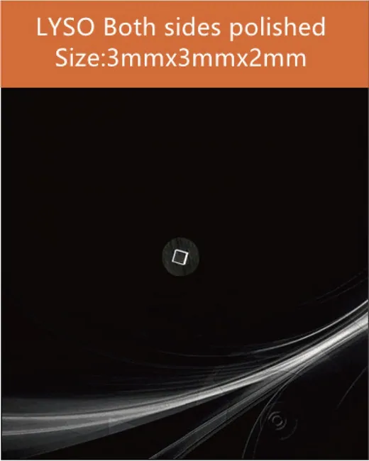 3x3x2 mm both sides polished scintillation crystal by EPIC Crystal