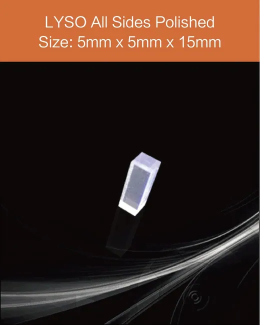 5mm x 5mm x 15mm all sides polished scintillation crystal by EPIC Crystal
