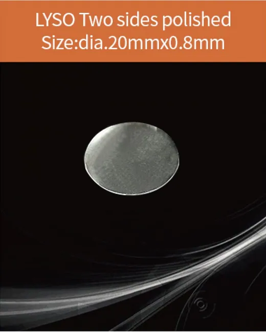 dia.20x0.8mm both sides polished scintillation crystal by EPIC Crystal