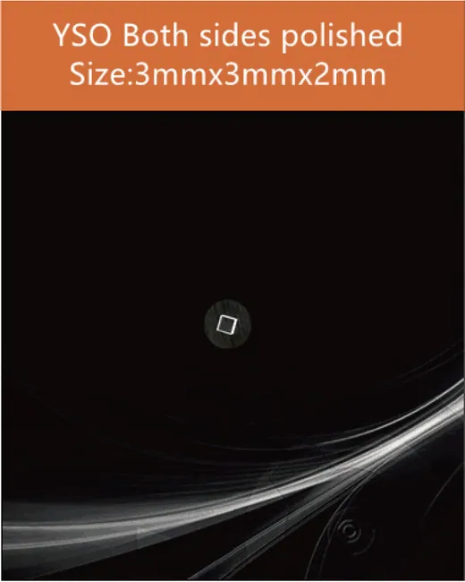 3x3x2 mm both sides polished scintillation crystal by EPIC Crystal