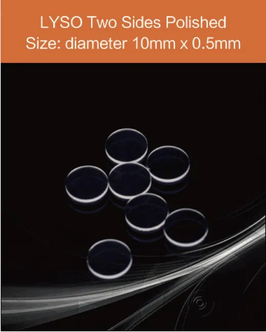 diameter 10mm x 0.5mm thickness two sides polished scintillation crystal by EPIC Crystal