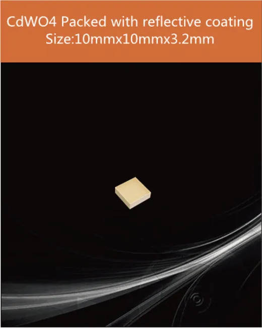 CdWO4 10x10x3.2mm scintillation crystal by EPIC Crystal