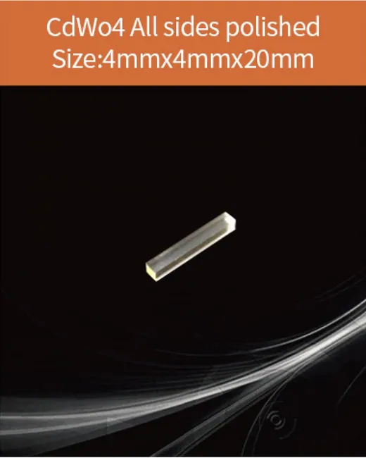 4x4x20mm all sides polished scintillation crystal by EPIC Crystal