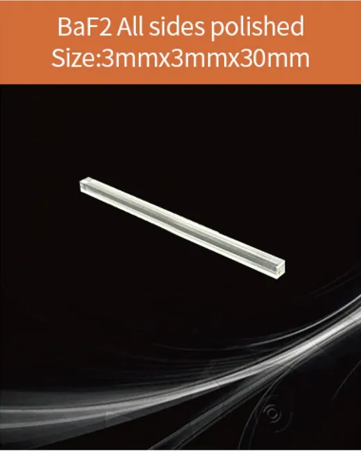 3x3x30mm all sides polished scintillation crystal by EPIC Crystal