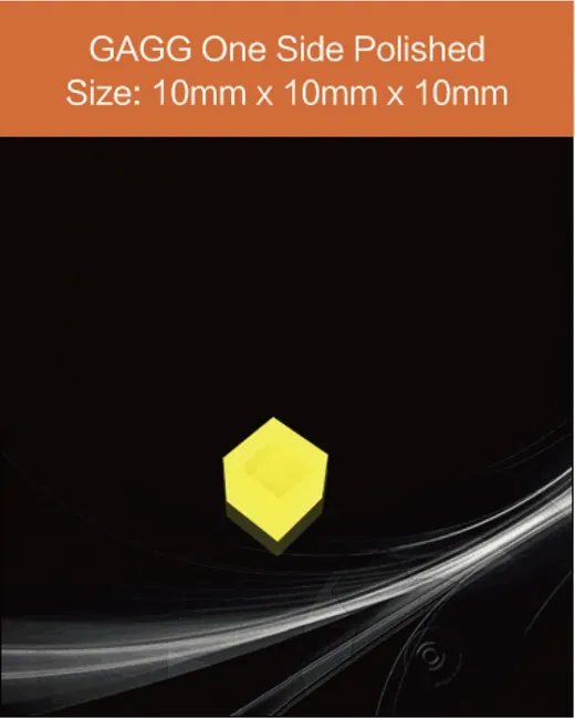 GAGG-scintillator-10x10x10mm scintillation crystal by EPIC Crystal