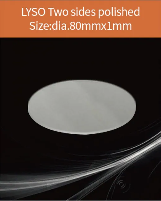 diameter 80x1mm both sides polished scintillation crystal by EPIC Crystal