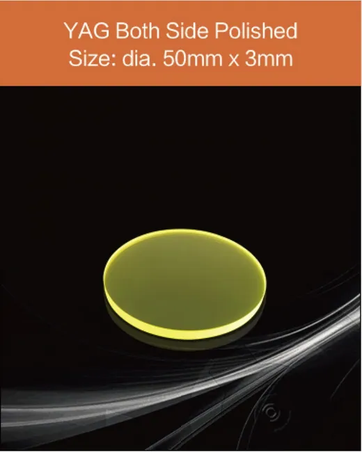 diameter 50mm x 3mm both sides polished scintillation crystal by EPIC Crystal