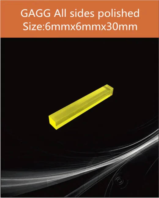 GAGG-Scintillator-6x6x30mm scintillation crystal by EPIC Crystal