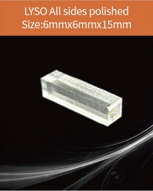 6x6x15mm all sides polished scintillation crystal by EPIC Crystal