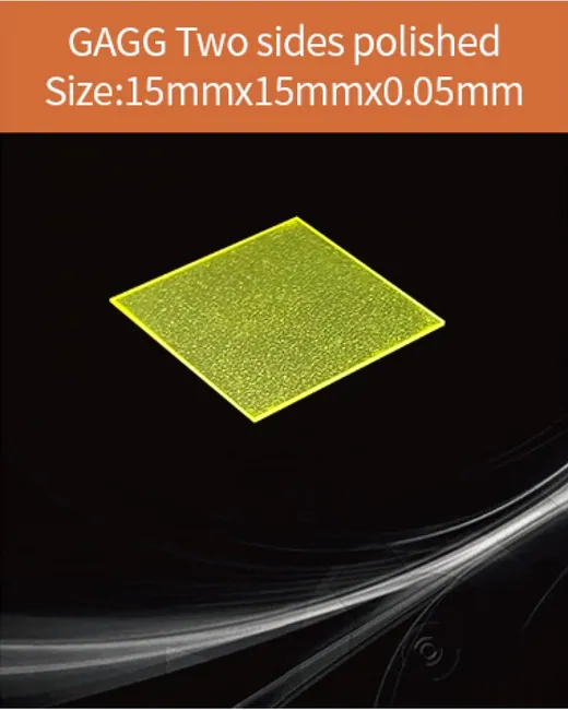 GAGG-Scintillator-15x15x0.05mm scintillation crystal by EPIC Crystal