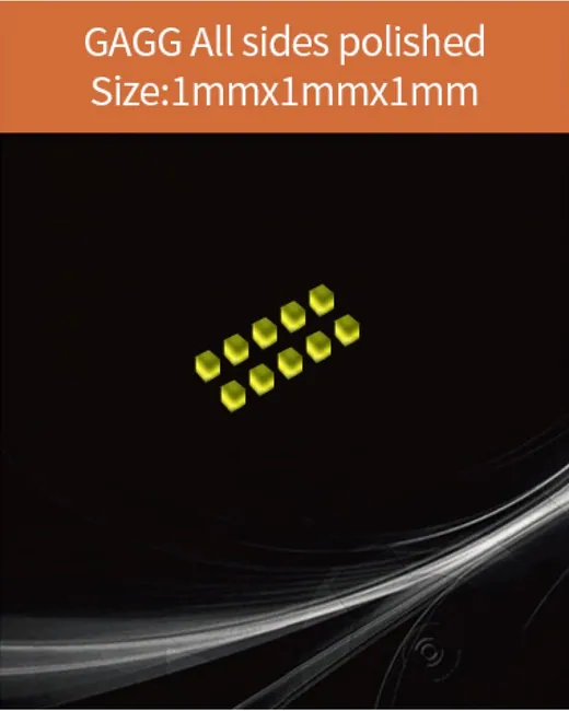GAGG-Scintillator-1x1x1mm scintillation crystal by EPIC Crystal