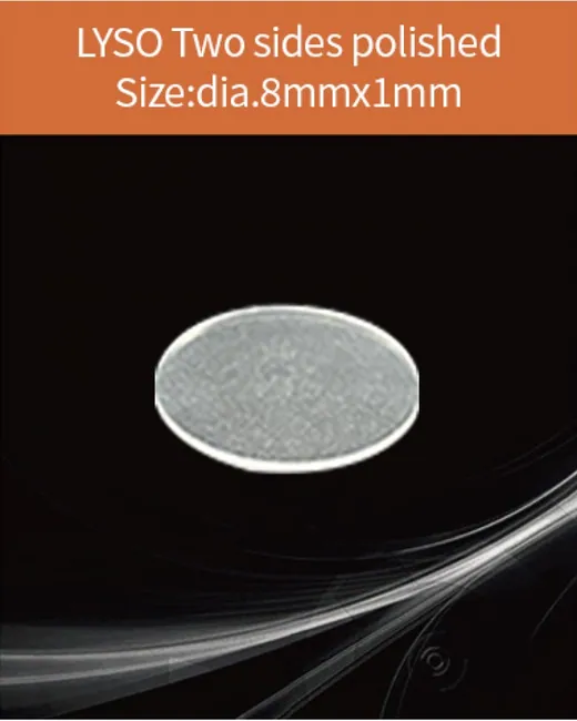 diameter 8x1mm both sides polished scintillation crystal by EPIC Crystal