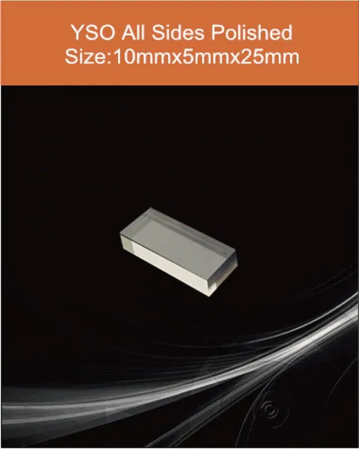 10 x 5 x 25 mm all sides polished scintillation crystal by EPIC Crystal