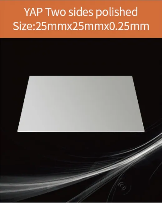 YAG(Ce) / YAP(Ce) YAP:Ce 25x25x0.25mm scintillation crystal by EPIC Crystal