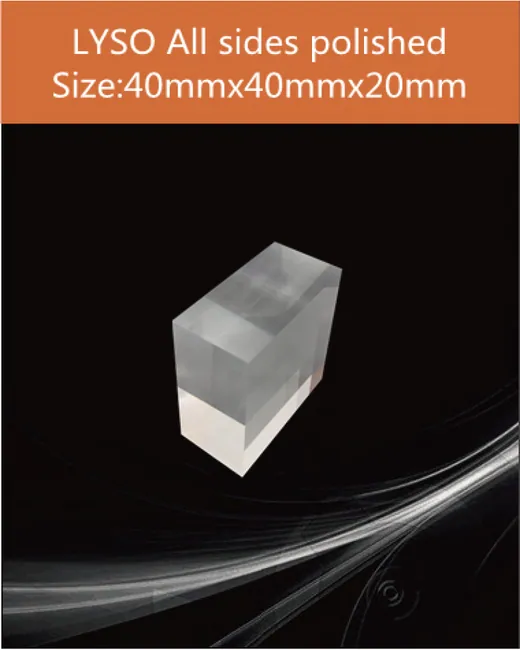 40x40x20 mm all sides polished scintillation crystal by EPIC Crystal