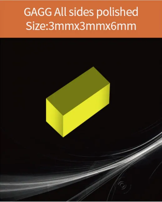 GAGG-Scintillator-3x3x6mm scintillation crystal by EPIC Crystal