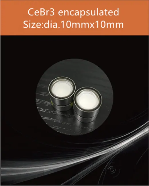 dia.10x10mm encapsulated scintillation crystal by EPIC Crystal